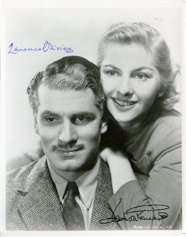 Laurence Olivier and Joan Fontaine Autographed 8X10 Photo